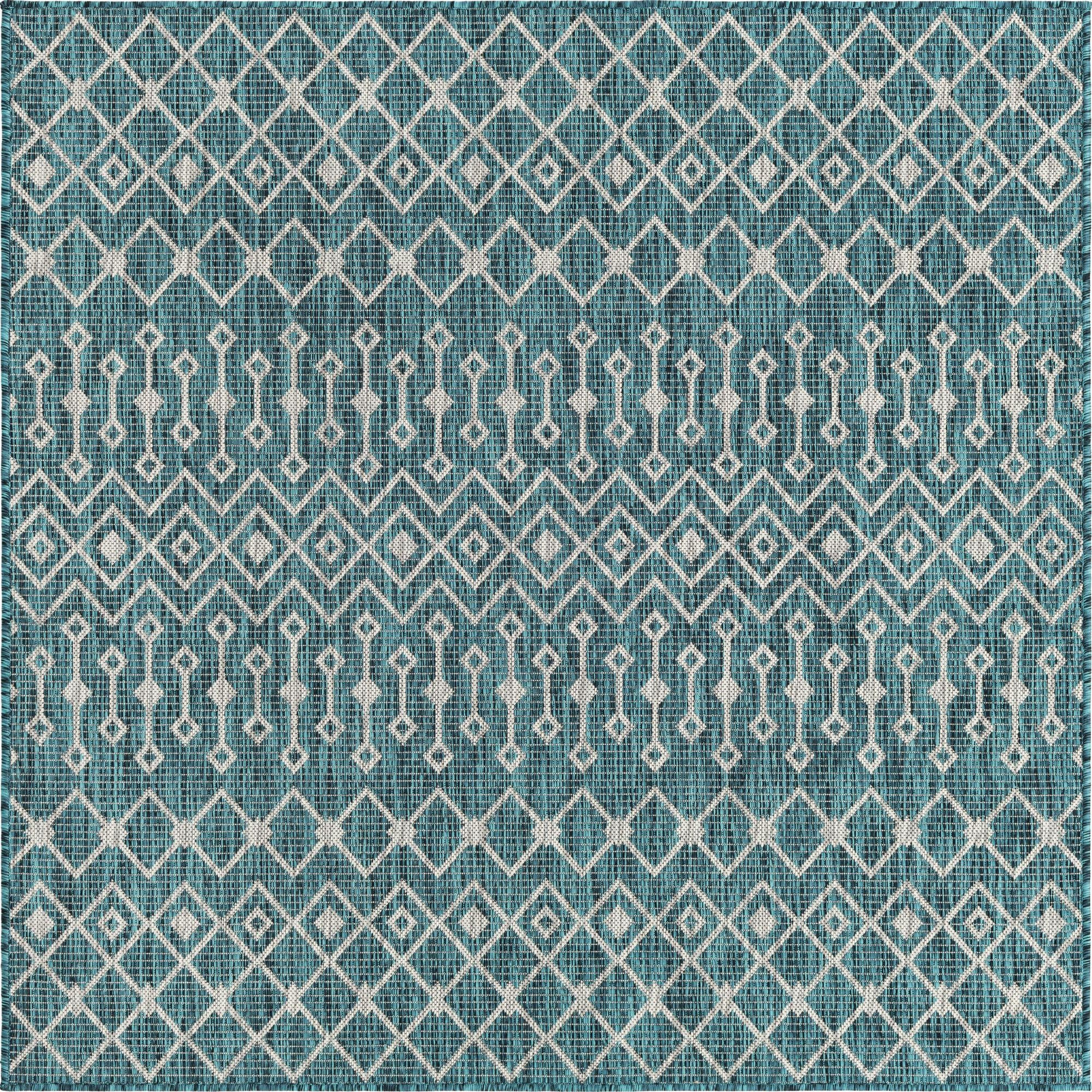 5' 3 x 5' 3 Kearney · Diamond Outdoor Rug, teal