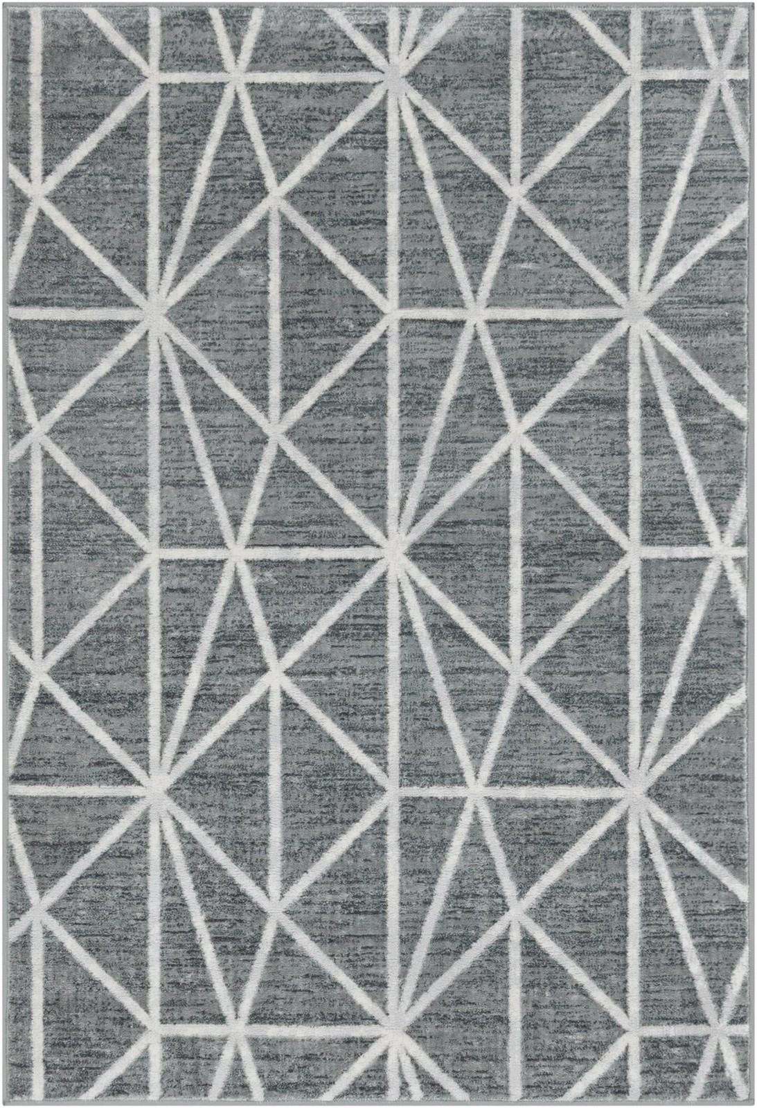 4' x 6' Gilman · Geometric rug, gray and ivory