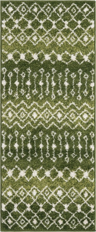 2' x 5' 3 Boswell · Chevron rug, green