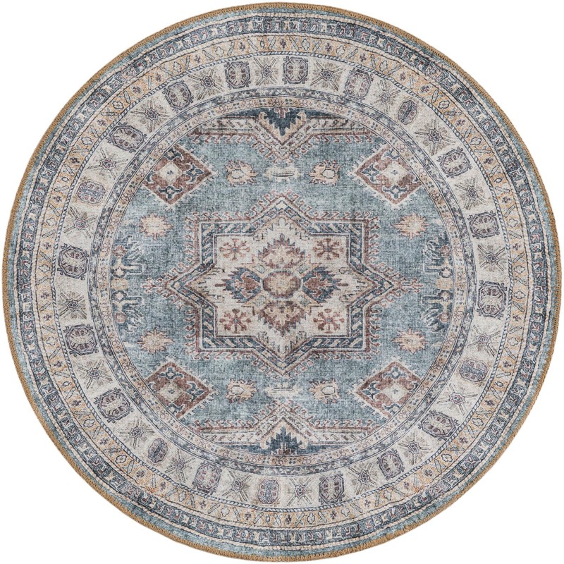 Pickett · Border Washable Rug, soft green