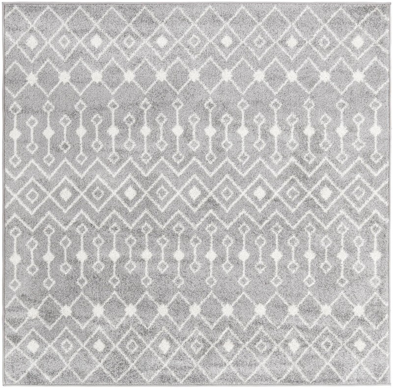 6' x 6' Boswell · Geometric rug, gray and ivory