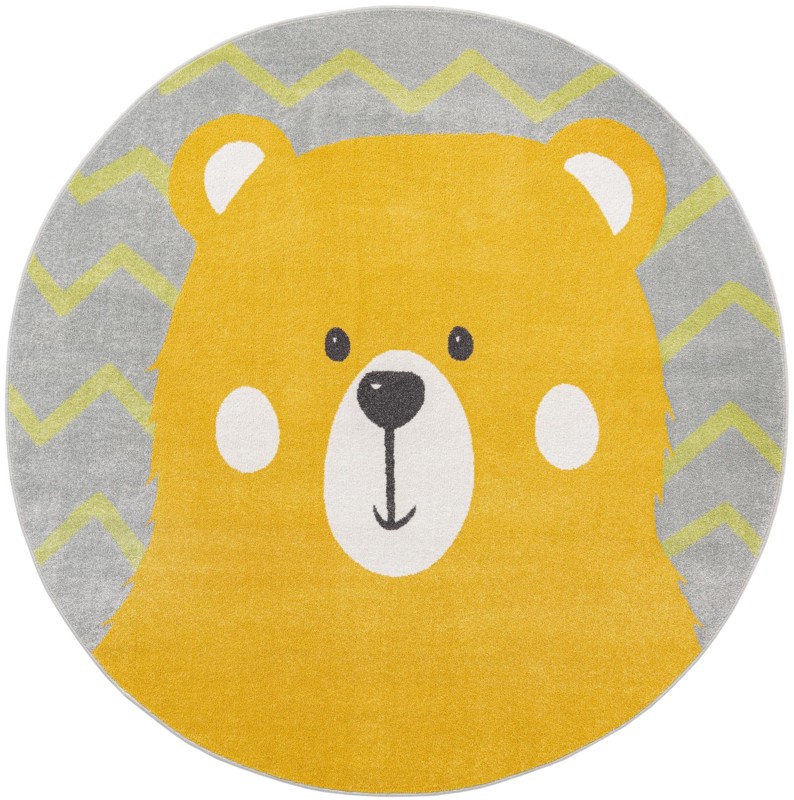 Bagley · Bear rug, yellow and gray