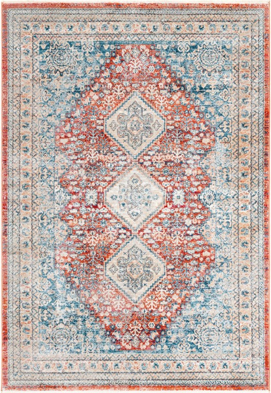 4' x 6' Greenbriar · Border rug, red
