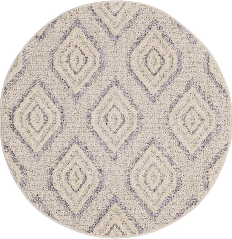 Buckley · Diamond rug, ivory and gray