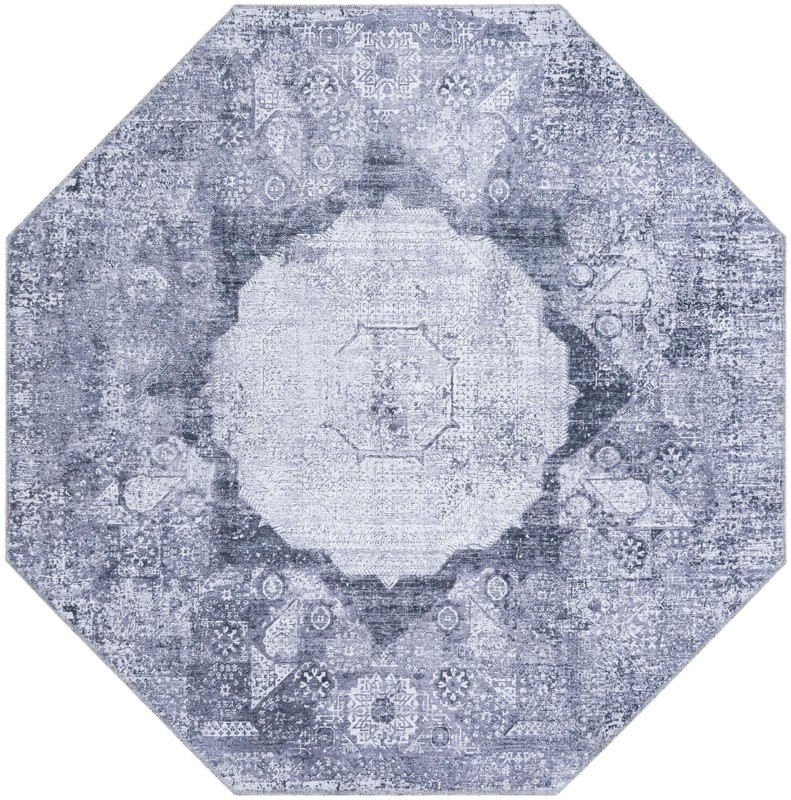 Fallowfield · Medallion Washable Rug, gray ivory
