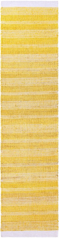 2' 7 x 12' Galway · Striped Wool Rug, yellow and ivory