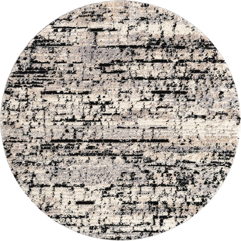5' x 5' Isley · Abstract rug, gray