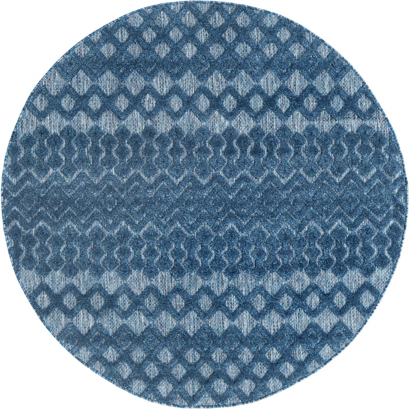 5' 3 x 5' 3 Creed · Chevron Outdoor Rug, navy