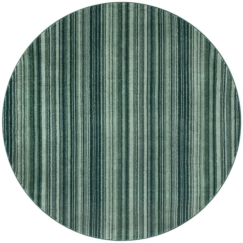 7' 10 x 7' 10 Jagger · Striped rug, shades of green
