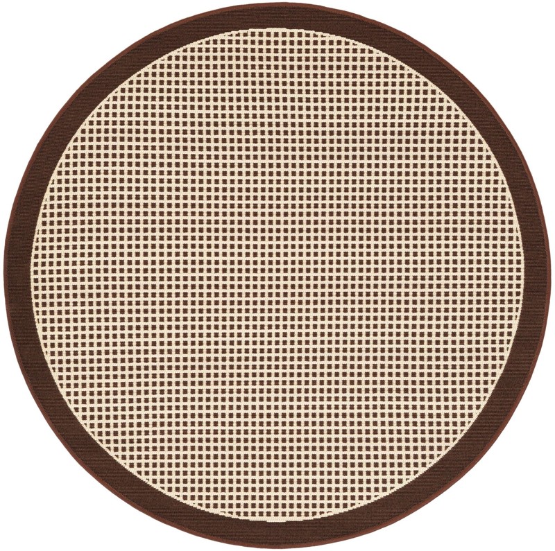 4' x 4' Gifford · Border Outdoor Rug, brown