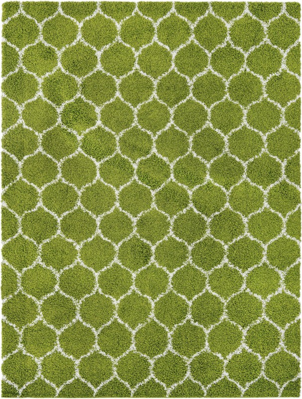 9' x 12' Barnett · Lattice Shag Rug, green