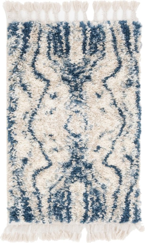 Helena · Abstract Shag Rug, blue