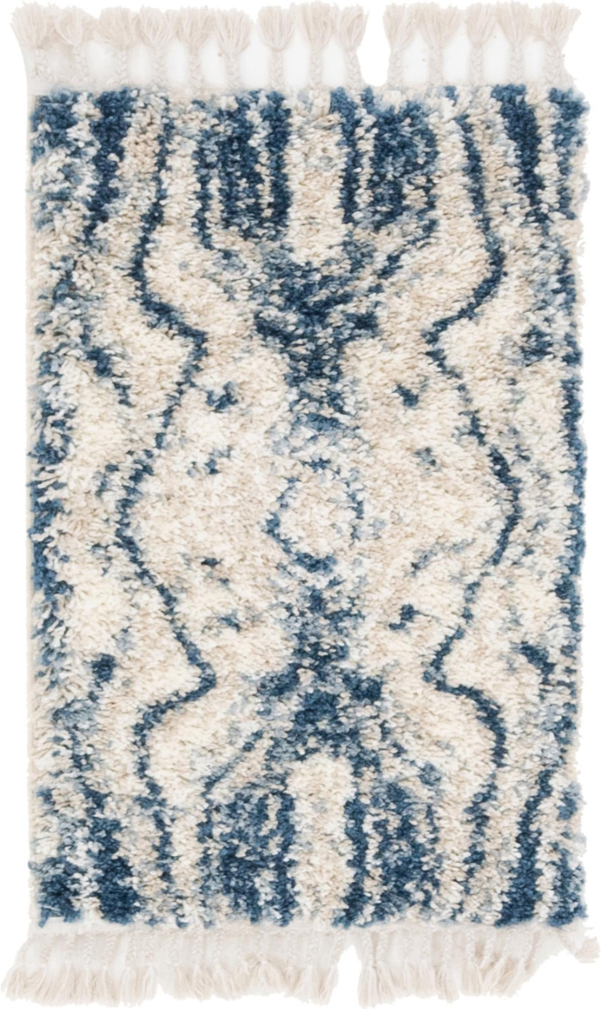 2' 2 x 3' Helena · Abstract Shag Rug, blue