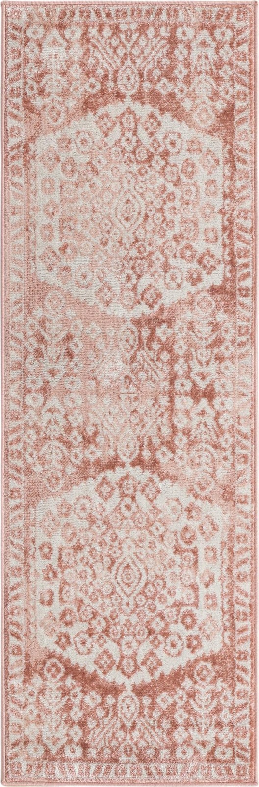 2' x 6' Swallow · Border rug, pink