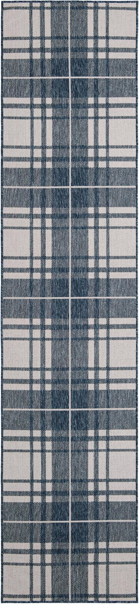 2' 7 x 12' Maguire · Plaid Outdoor Rug, blue