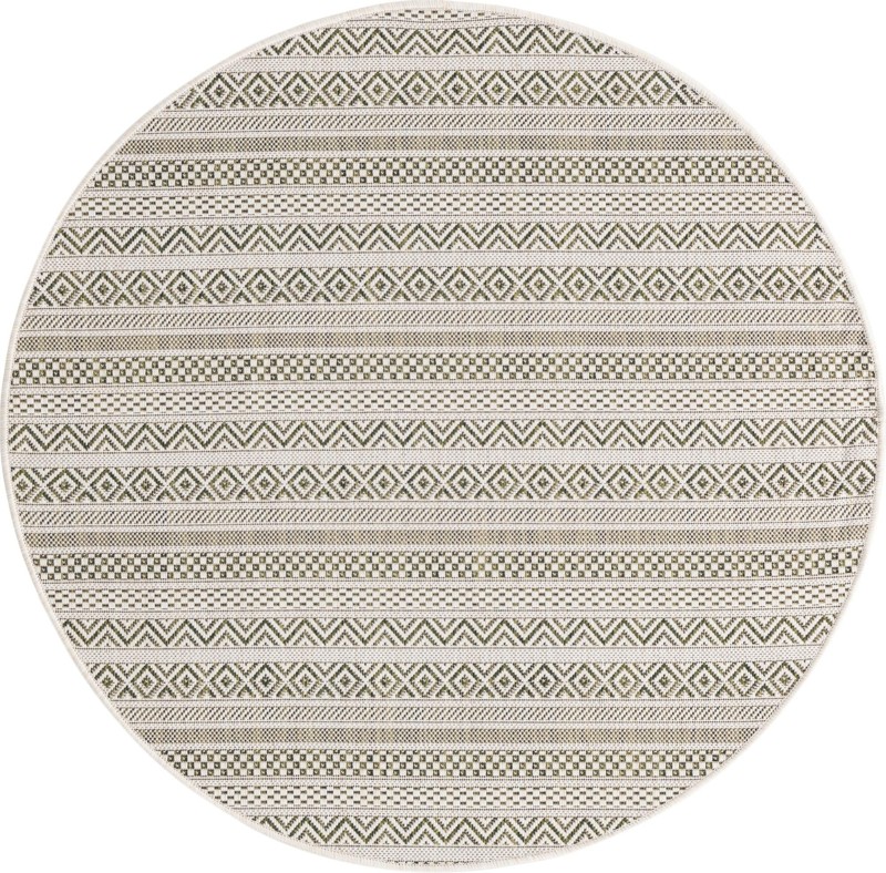 4' x 4' Merlin · Geometric Outdoor Rug, green