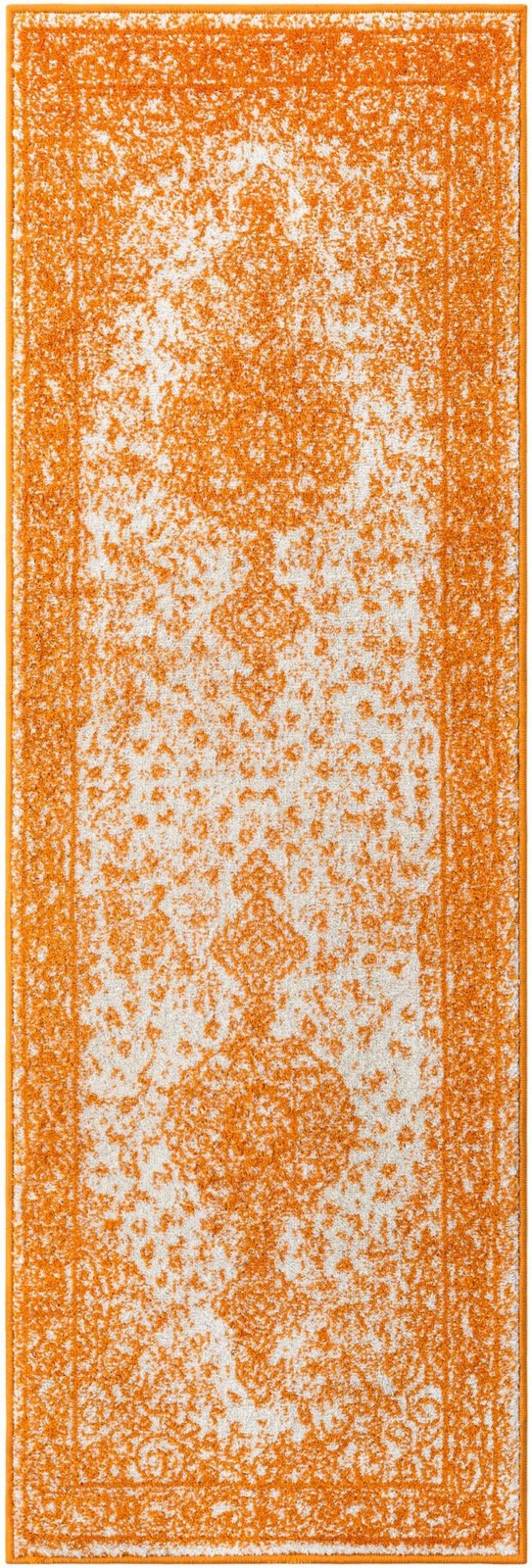 2' x 6' Eudora · Border rug, orange