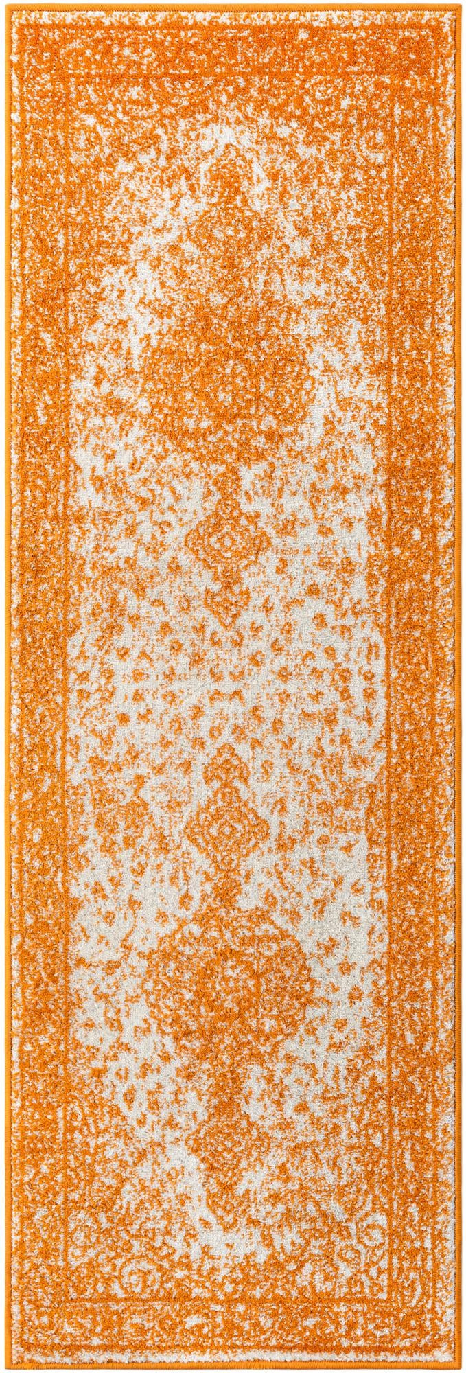 2' x 6' Eudora · Border rug, orange