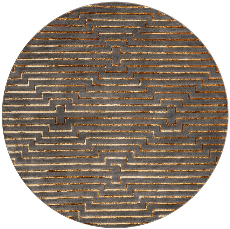 Cottonwood · Geometric rug, gray and gold
