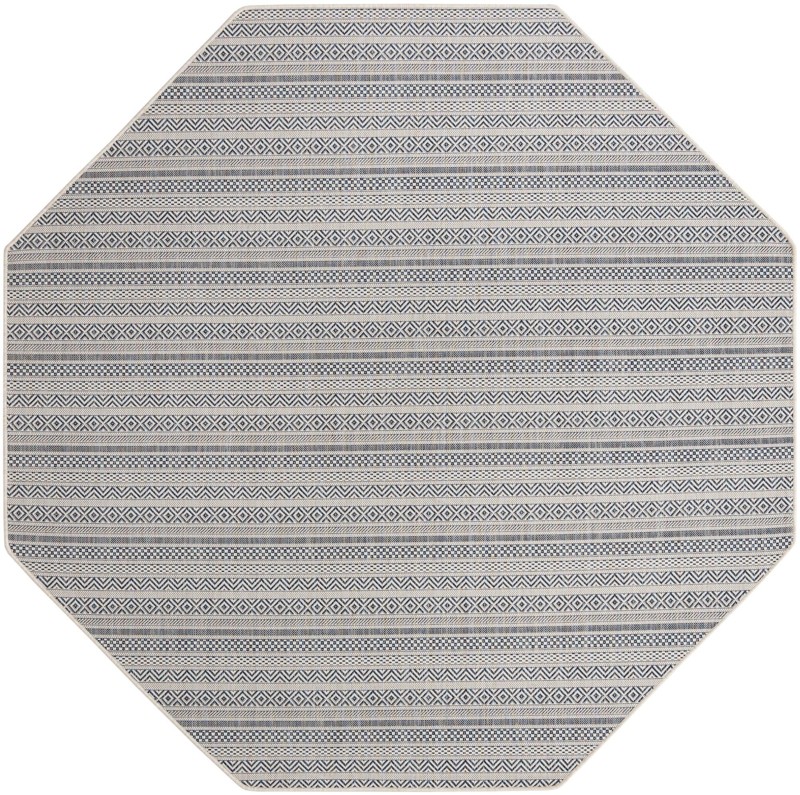 7' 10 x 7' 10 Merlin · Diamond Outdoor Rug, light blue