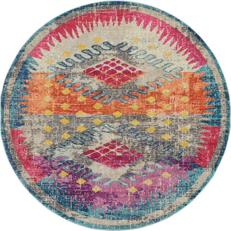 8' x 8' Wheaten · Abstract Washable Rug