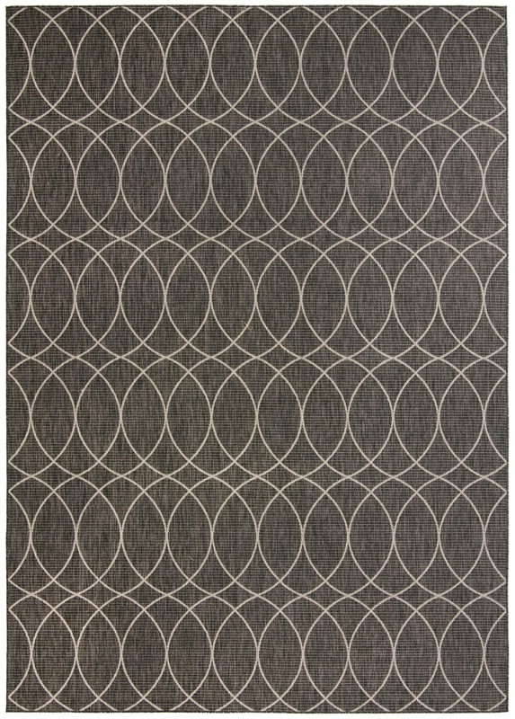 Atkins · Geometric Outdoor Rug, charcoal