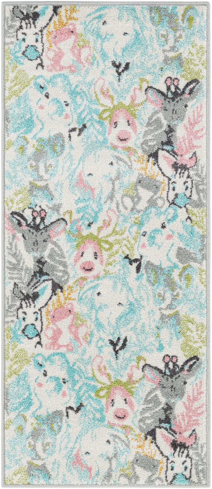 2' 2 x 5' Bowen · Pictoral rug, multi