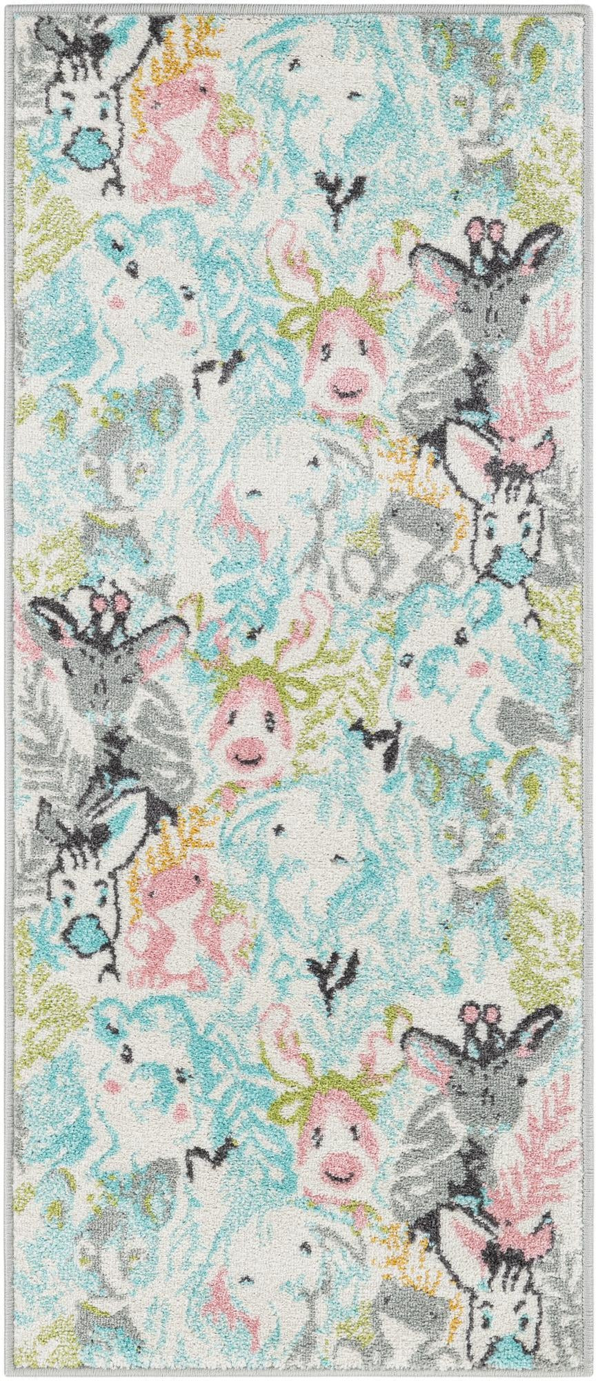 2' 2 x 5' Bowen · Pictoral rug, multi