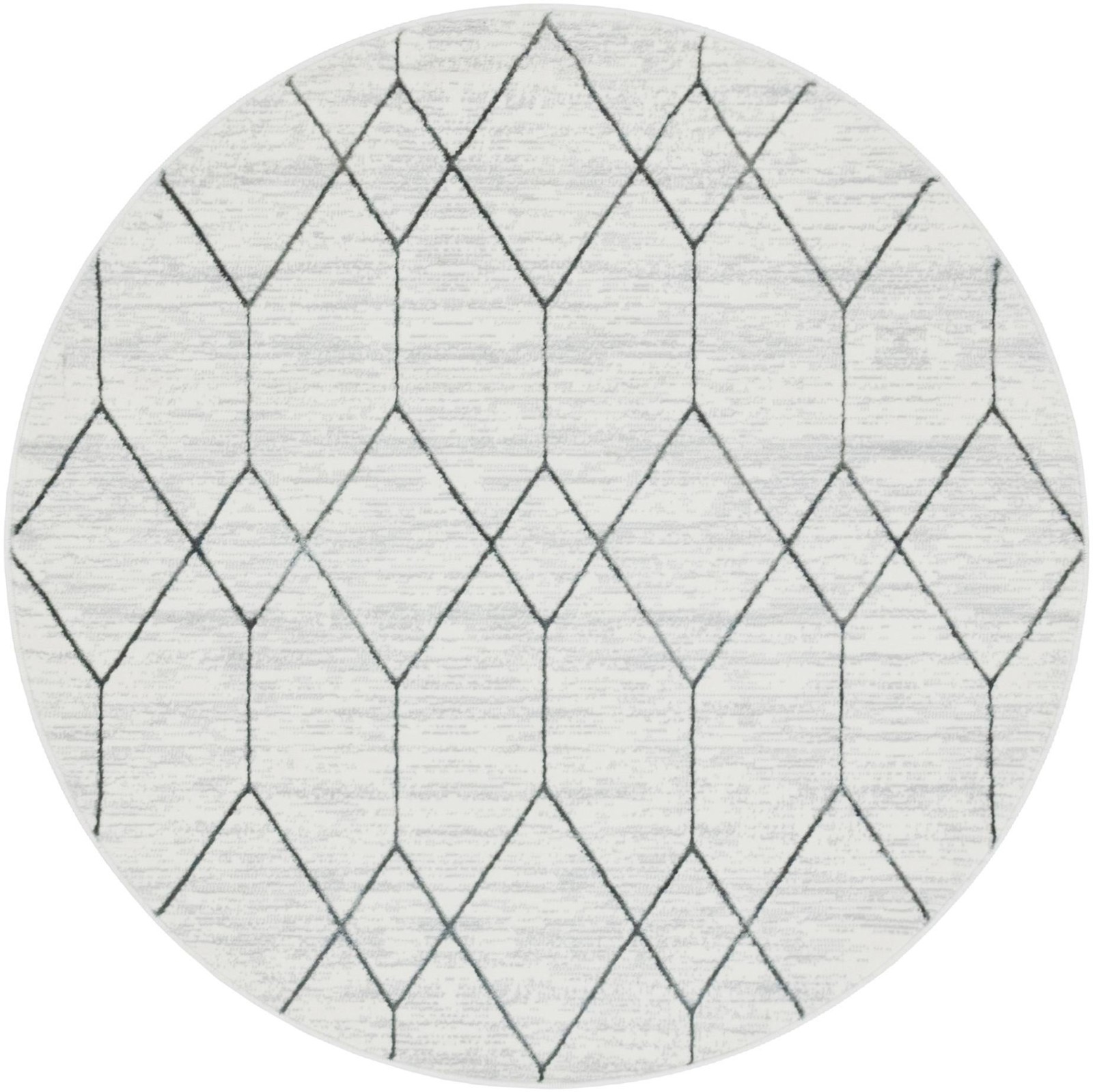 5' x 5' Thatcher · Diamond rug, white