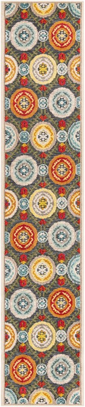 2' 7 x 12' Quincy · Geometric Outdoor Rug, gray