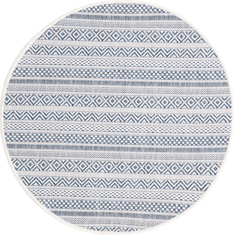 3' x 3' Merlin · Chevron Outdoor Rug, light blue