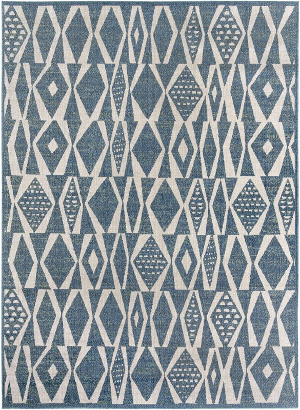 9' x 12' Casper · Diamond Outdoor Rug, blue