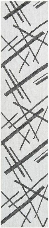 Saffron · Abstract Outdoor Rug, black and white