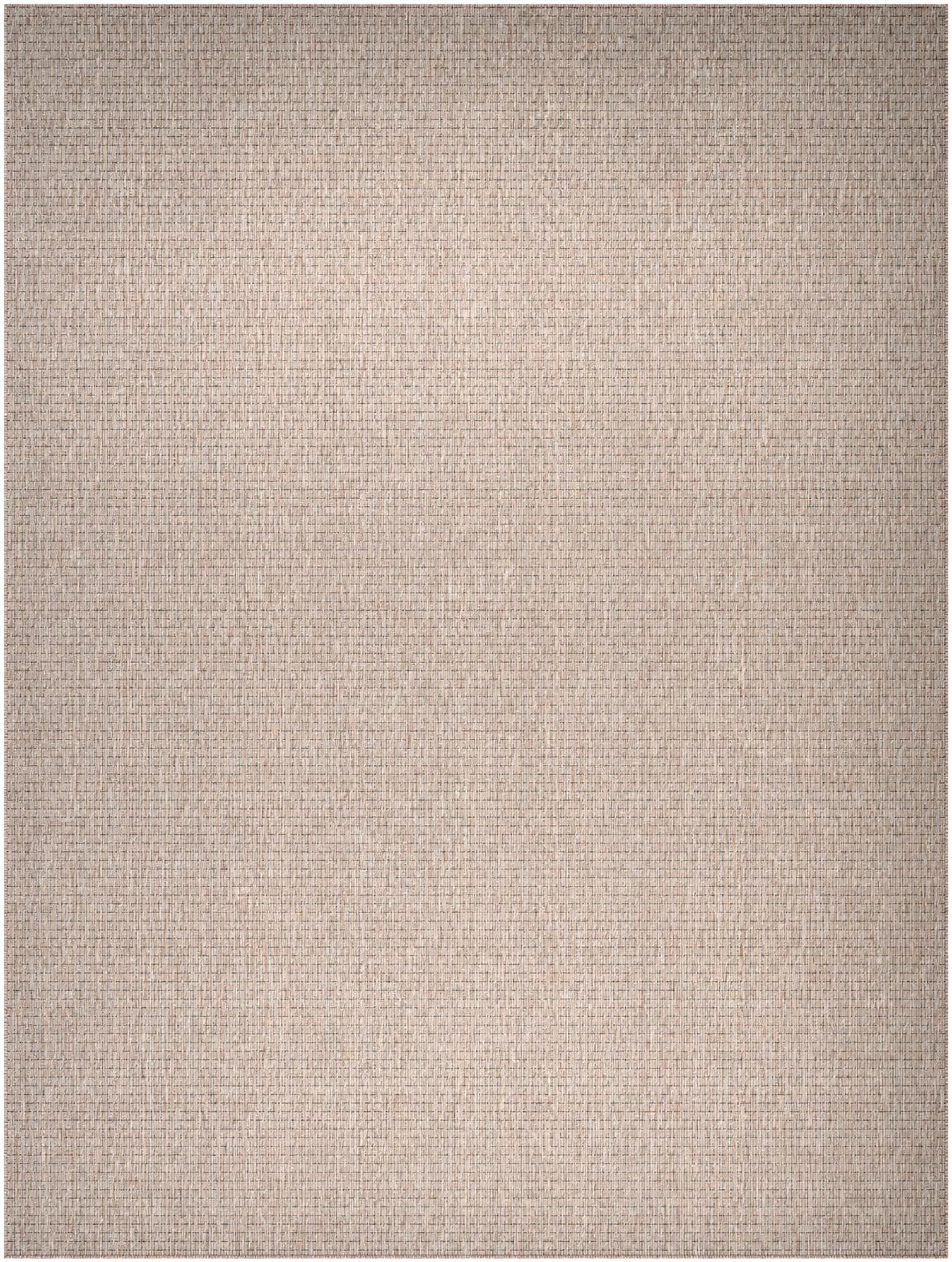 9' x 12' Loam · Checkered Outdoor Rug, light brown