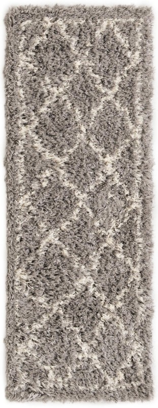 Kemble · Diamond Shag Rug, ash gray