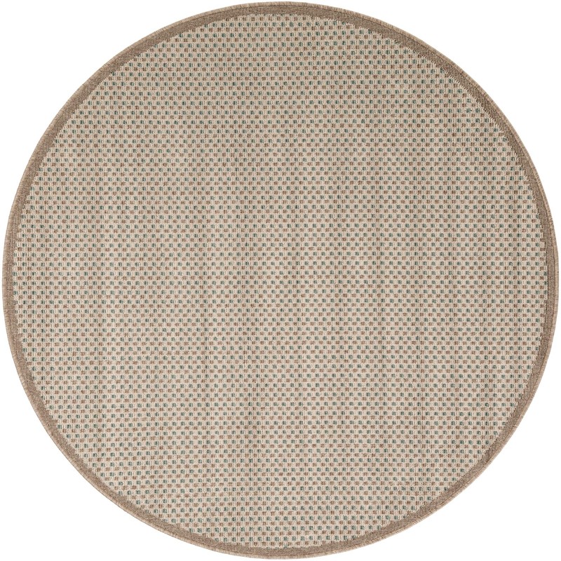 5' x 5' Gould · Checkered Outdoor Rug, beige