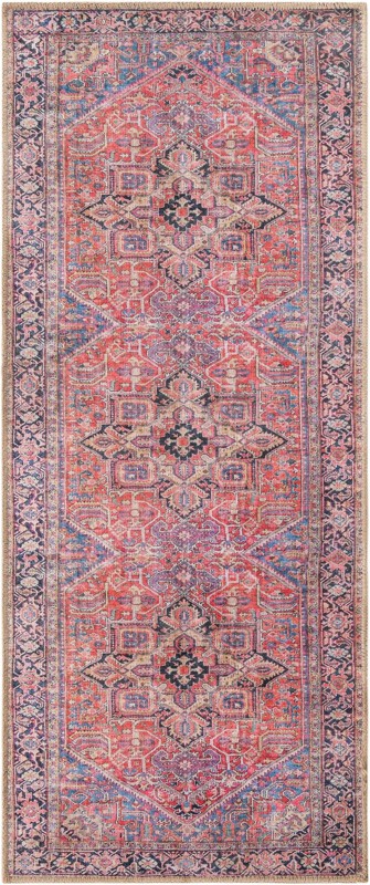 Bismarck · Medallion Washable Rug, red and multi