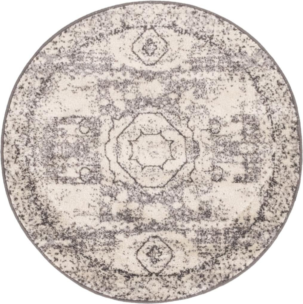 3' x 3' Benedict · Medallion rug, ivory