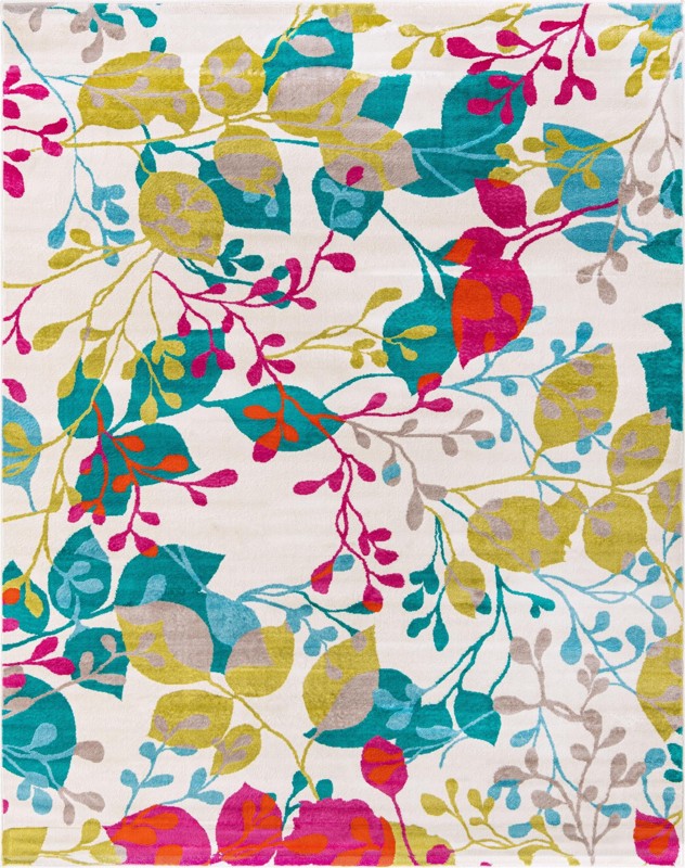 Lilburn · Botanical rug, multicolor on ivory