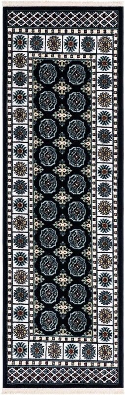2' x 6' Crestwood · Border rug, midnight blue