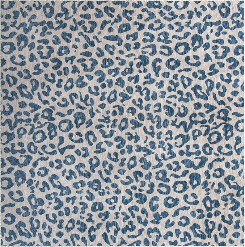 10' 8 x 10' 8 Cardamom · Animal print Outdoor Rug, blue