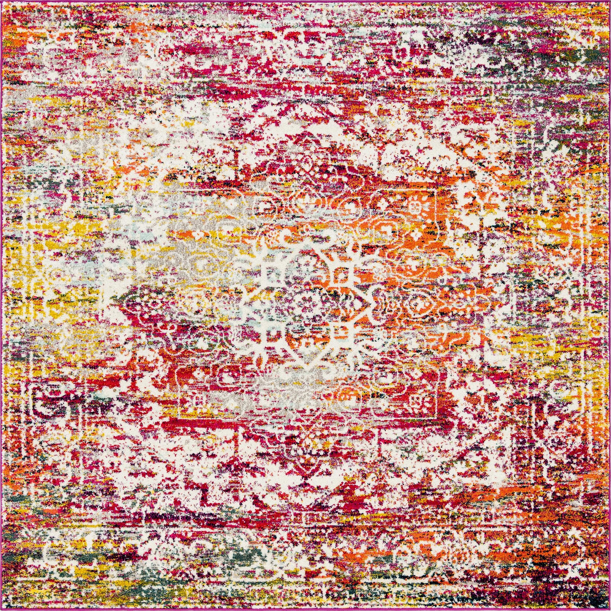 7' 10 x 7' 10 Birch · Abstract rug, multi