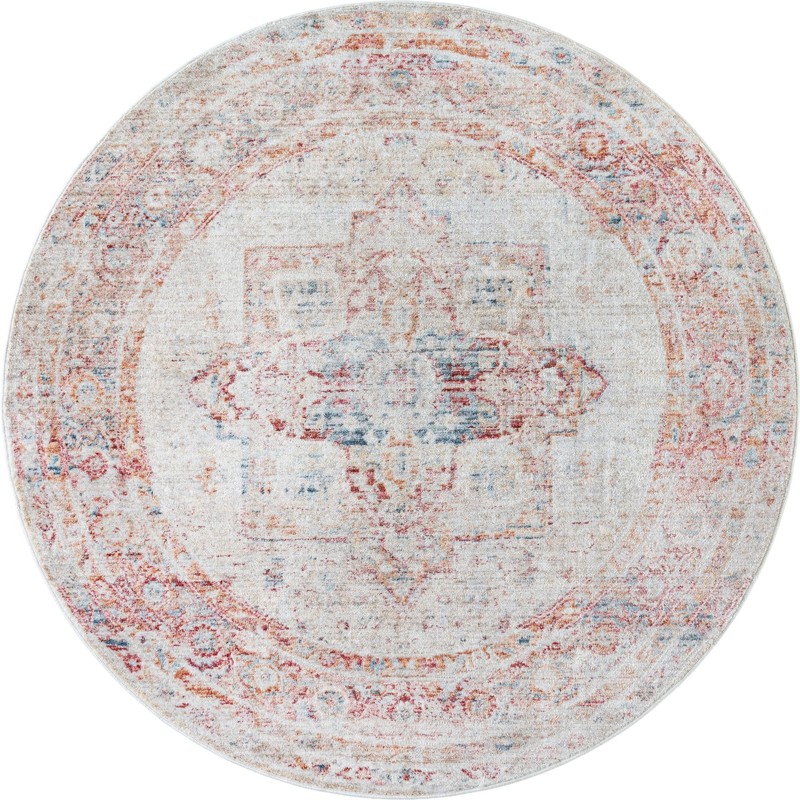 3' 10 x 3' 10 Benson · Border rug, multi