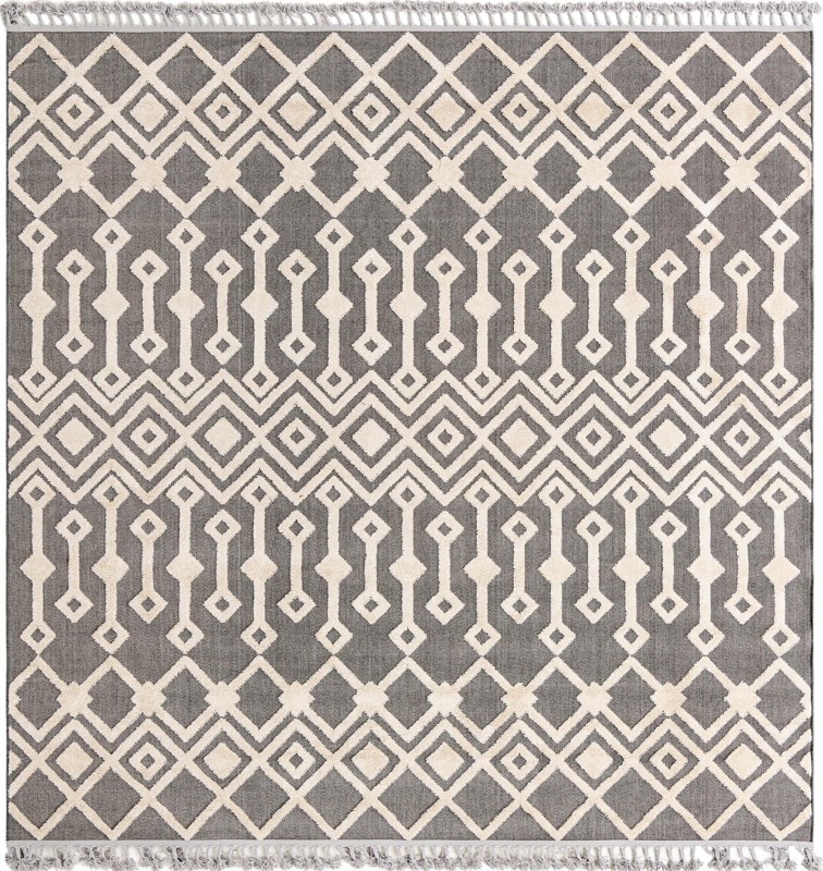 9' 10 x 9' 10 Rothwell · Diamond rug, charcoal