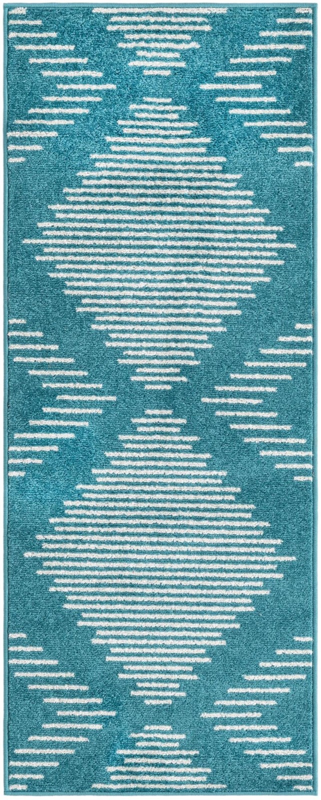 2' x 5' 3 Knox · Diamond rug, turquoise