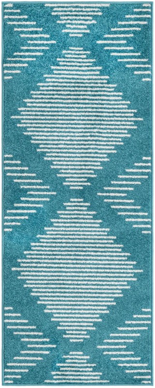 2' x 5' 3 Knox · Diamond rug, turquoise