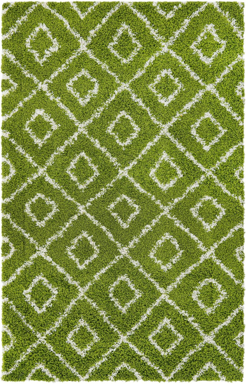 5' 3 x 8' Brock · Diamond Shag Rug, green