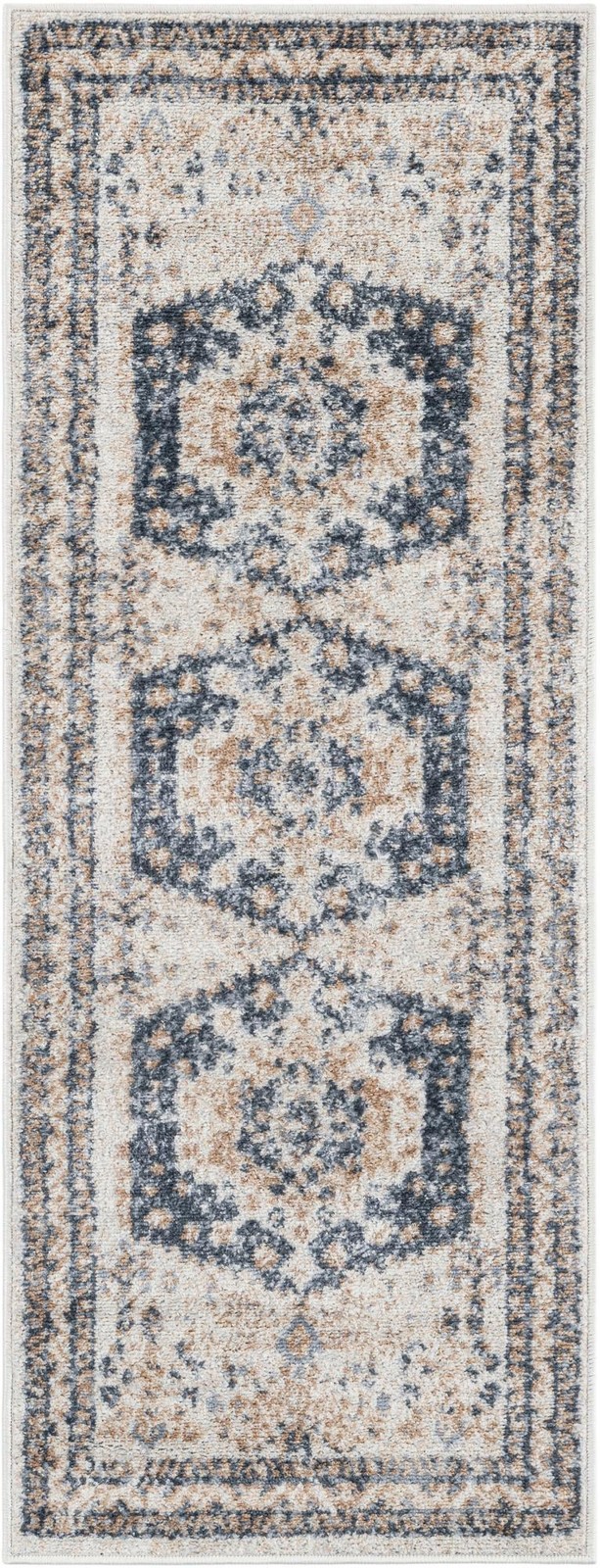 2' x 5' 3 Swallow · Border rug, cream