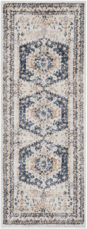 2' x 5' 3 Swallow · Border rug, cream