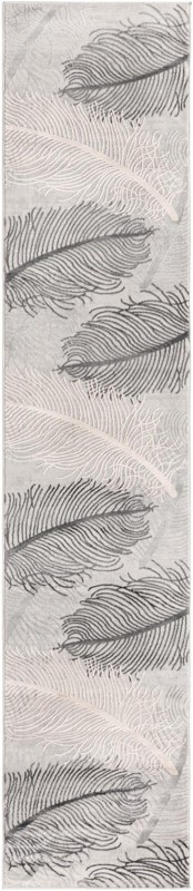 2' x 9' 10 Chase · Abstract rug, gray